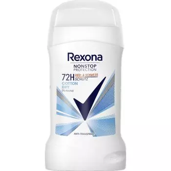 Непрерывная защита Антиперспирант-стик Хлопок Сухой Rexona, 50 ml