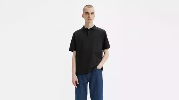 Непринужденная аутентичная рубашка-поло Levi's, цвет Caviar - Black