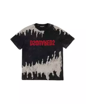 Непринужденная фантазийная футболка с круглым вырезом Dsquared2, серый