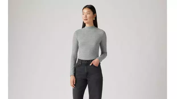 Непринужденная футболка с длинными рукавами Levi's, цвет Lunar Stripe Burgundy