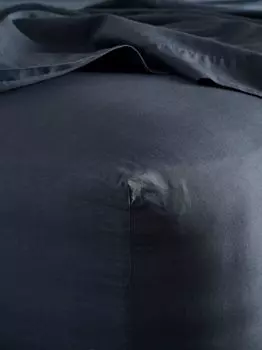 Непринужденная хлопковая простыня Bedfolk с глубоким прилеганием, чернила