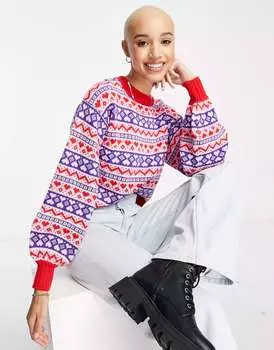 Непринужденный джемпер в полоску-сердечко Wednesday's Girl