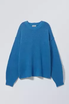 Непринужденный вязаный свитер Weekday, синий