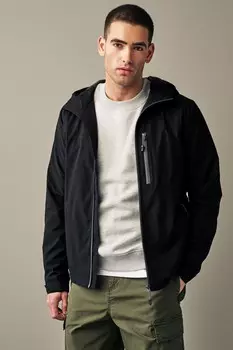 Непромокаемая куртка с капюшоном Next, черный