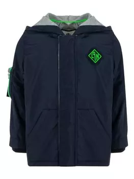 Непромокаемая куртка с вышитым логотипом Lapin House, синий