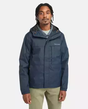 Непромокаемая мужская куртка с капюшоном Timberland, темно-синий