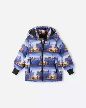 Непромокаемая зимняя куртка для малышей Moomin Lykta Reima, цвет Twilight Blue