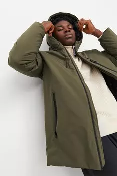 Непромокаемая зимняя куртка с капюшоном Jack & Jones, зеленый