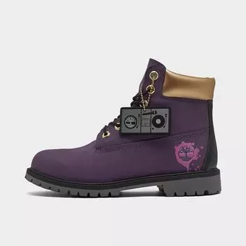 Непромокаемые ботинки премиум-класса Timberland Hip Hop Royalty 6 дюймов для больших детей, фиолетовый