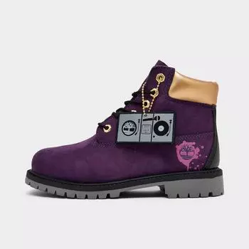Непромокаемые ботинки премиум-класса Timberland Hip Hop Royalty 6 дюймов для маленьких детей, фиолетовый