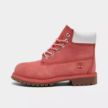 Непромокаемые ботинки Timberland 6 дюймов премиум-класса для маленьких детей для девочек, розовый
