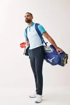 Непромокаемые брюки-чиносы из технического стрейча Next, синий