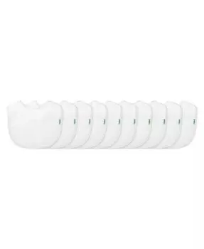 Непромокаемые нагрудники для мальчиков и девочек, упаковка из 10 шт Green Sprouts, белый