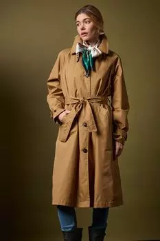 Непромокаемый плащ Epwell с поясом Joules, коричневый