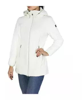 Непромокаемый пуховик со съемным капюшоном Yes Zee, белый