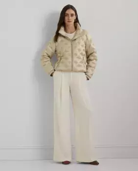 Непромокаемый женский пуховик с капюшоном Lauren Ralph Lauren, светло-коричневый