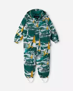 Непромокаемый зимний комбинезон для малышей Муксала Reima, цвет Deeper Green