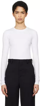 Непрозрачная футболка с длинным рукавом WARDROBE.NYC, белый