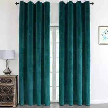 Непрозрачная панельная штора Alessia, с фурнитурой, размеры: 60x245см, цвет: бирюзовый. Cleanlevel EST 2016