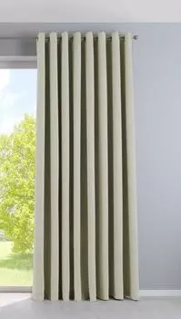 Непрозрачная штора »NewYork« бежевая В x Ш 245x295 см упаковка из 1 шт. затемняющая штора затемняющие люверсы звукопоглощающие УФ-защита подхваты, 201920600 Astek, бежевый