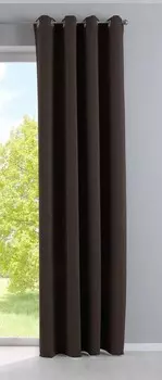 Непрозрачная штора »NewYork« коричневая В x Ш 225x295 см 1 шт. термоштора затемняющая штора затемняющие люверсы звукопоглощающие подхваты для защиты от УФ-излучения, 201920600 Astek, коричневый