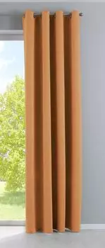 Непрозрачная штора »NewYork« оранжевая ВxШ 245x295 см упаковка из 1 шт. тепловая штора затемняющая штора затемняющие люверсы звукопоглощающая защита от УФ-излучения подхваты, 201920600 Astek, оранжевый