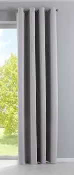 Непрозрачная штора »NewYork« серая ВxШ 245x295 см упаковка из 1 шт. тепловая штора затемняющая штора затемняющие люверсы звукопоглощающая УФ-защита подхваты, 201920600 Astek, серый