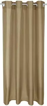 Непрозрачная штора с люверсами для спальни и гостиной, 100x130см, бежевая Bestlivings, серый