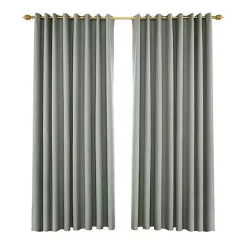 Непрозрачная штора с люверсами, оконная занавеска для спальни и гостиной, 134 х 240 см, серая easy home, серый