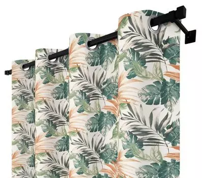 Непрозрачная штора с люверсами, размеры: 140х240 см, цвет: бежевый. Voppi