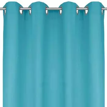 Непрозрачная штора с люверсами, размеры: 140х245 см, цвет: бирюзовый. Bestlivings