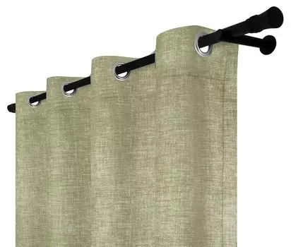 Непрозрачная штора с люверсами, размеры: 140х250 см, цвет: желтый. Voppi