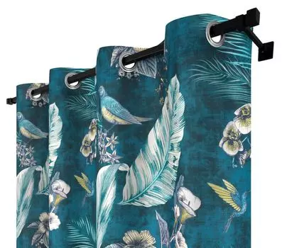 Непрозрачная штора с люверсами, размеры: 140х260 см, цвет: Selva 01. Voppi