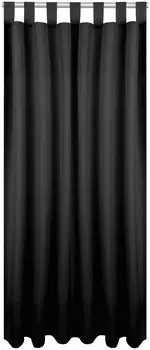 Непрозрачная штора с рюшами (черная) Размер: 140х245см. Bestlivings