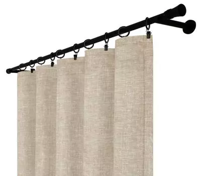 Непрозрачная штора с рюшовой лентой, размеры: 140х240 см, цвет: Selva 01 Voppi, розовый