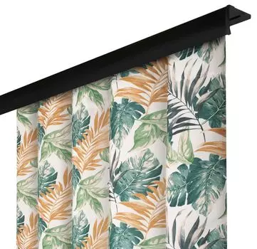 Непрозрачная штора с рюшовой лентой, размеры: 140х250 см, цвет: бежевый. Voppi