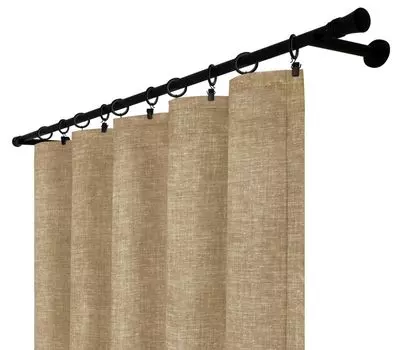 Непрозрачная штора с рюшовой лентой, размеры: 140х260 см, цвет: Melisa. Voppi, розовый