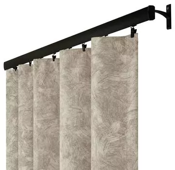 Непрозрачная штора с рюшовой лентой, размеры: 140х260 см, цвет: Лаванда. Voppi