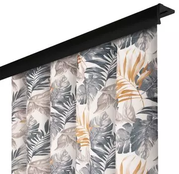 Непрозрачная штора с рюшовой лентой, размеры: 140х260 см, цвет: Cortinas Voppi, бежевый