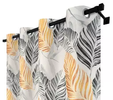 Непрозрачная штора с рюшовой лентой, размеры: 140х280 см, цвет: Selva 01 Voppi