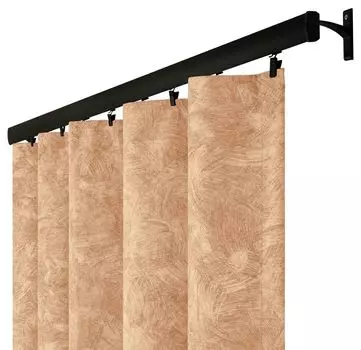 Непрозрачная штора с рюшовой лентой, размеры: 140х280 см, цвет: Calma Voppi, желтый