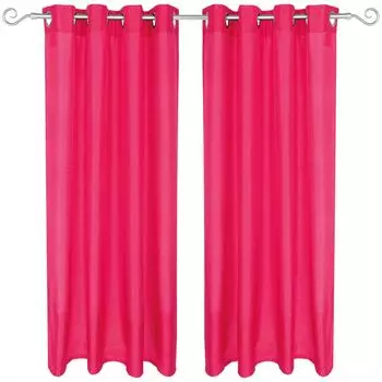 Непрозрачные декоративные шторы с люверсами (внутренний диаметр около 4 см), в упаковке 2 шт., готовые шторы Алессия разных размеров и цветов. Arsvita, розовый