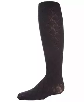 Непрозрачные колготки для девочек с цветами и бриллиантами Memoi, синий