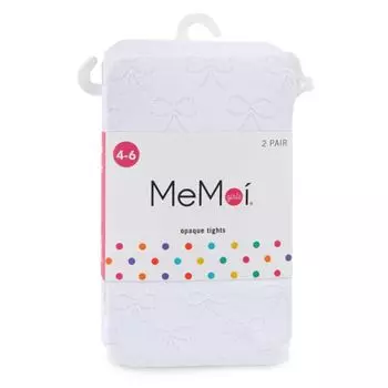 Непрозрачные колготки с бантом для девочек (2 шт.) MeMoi