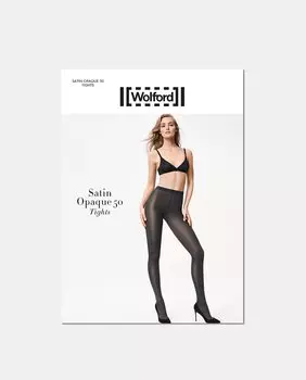 Непрозрачные трусики Wolford плотностью 50 ден с ванизированной тканью Wolford, черный
