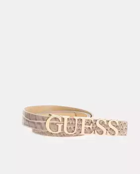 Нерегулируемый ремень с металлической пряжкой Guess, цвет Crema