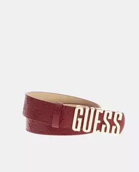 Нерегулируемый ремень с металлической пряжкой Guess, красный