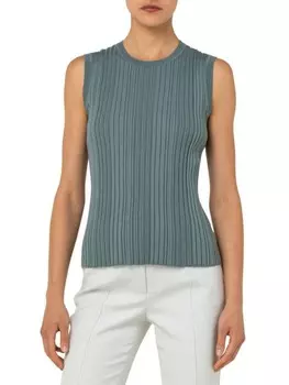 Нерегулярный топ в рубчик Akris Slate