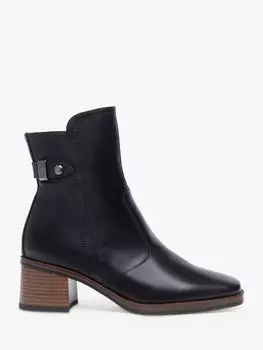 NeroGiardini Кожаные ботильоны на блочном каблуке, черные