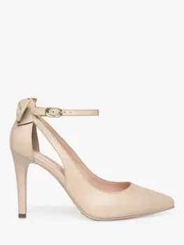 NeroGiardini Кожаные туфли-лодочки с бантом, цвет слоновой кости